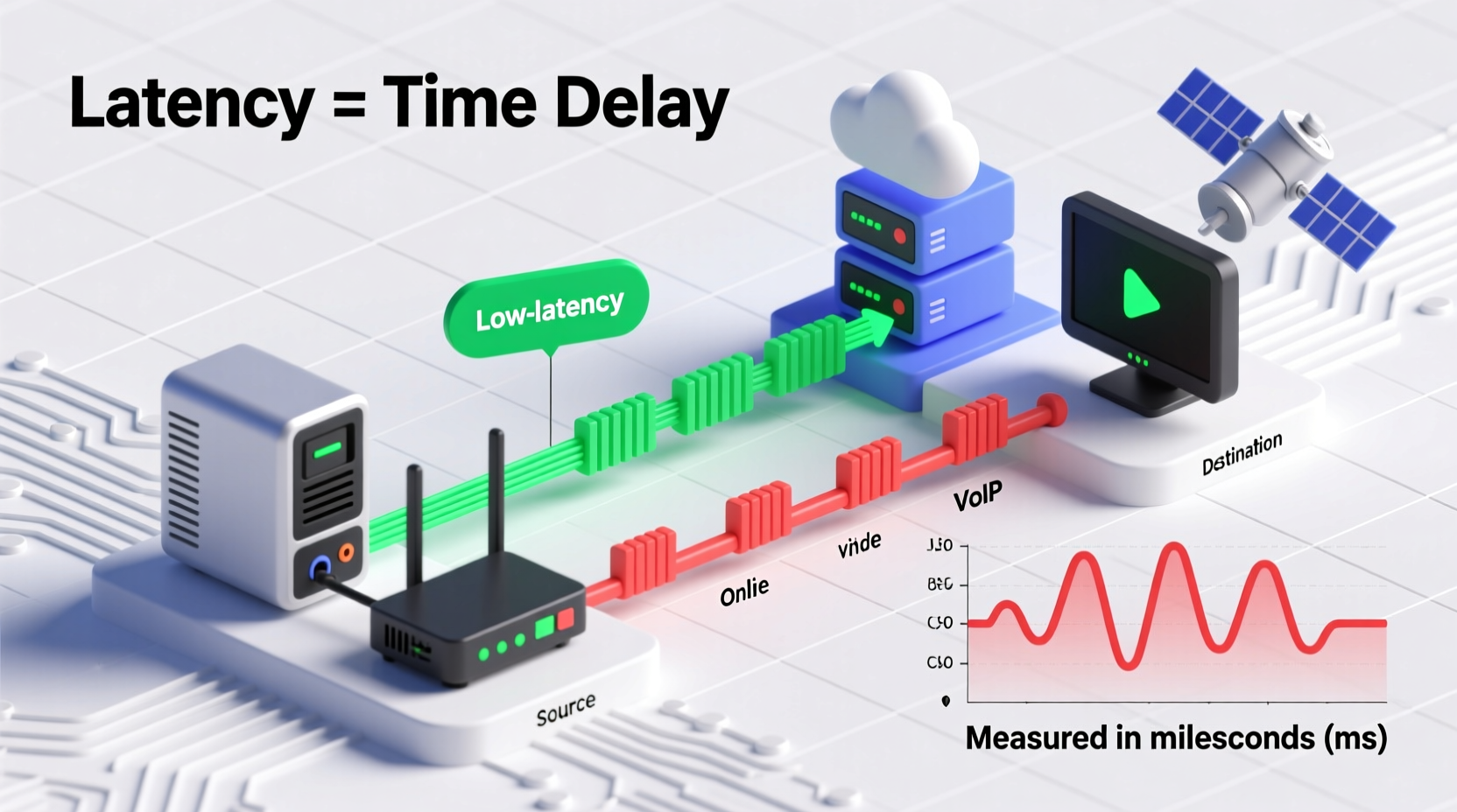 Why is latency an important factor in networking and internet speed?